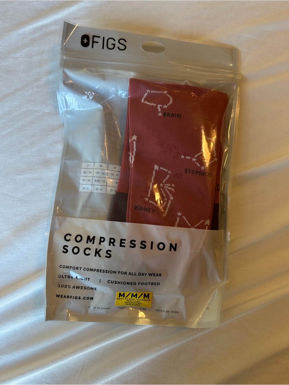 NWT FIGS Anatomy Constellation Compression Socks Men’s Medium Mauve
